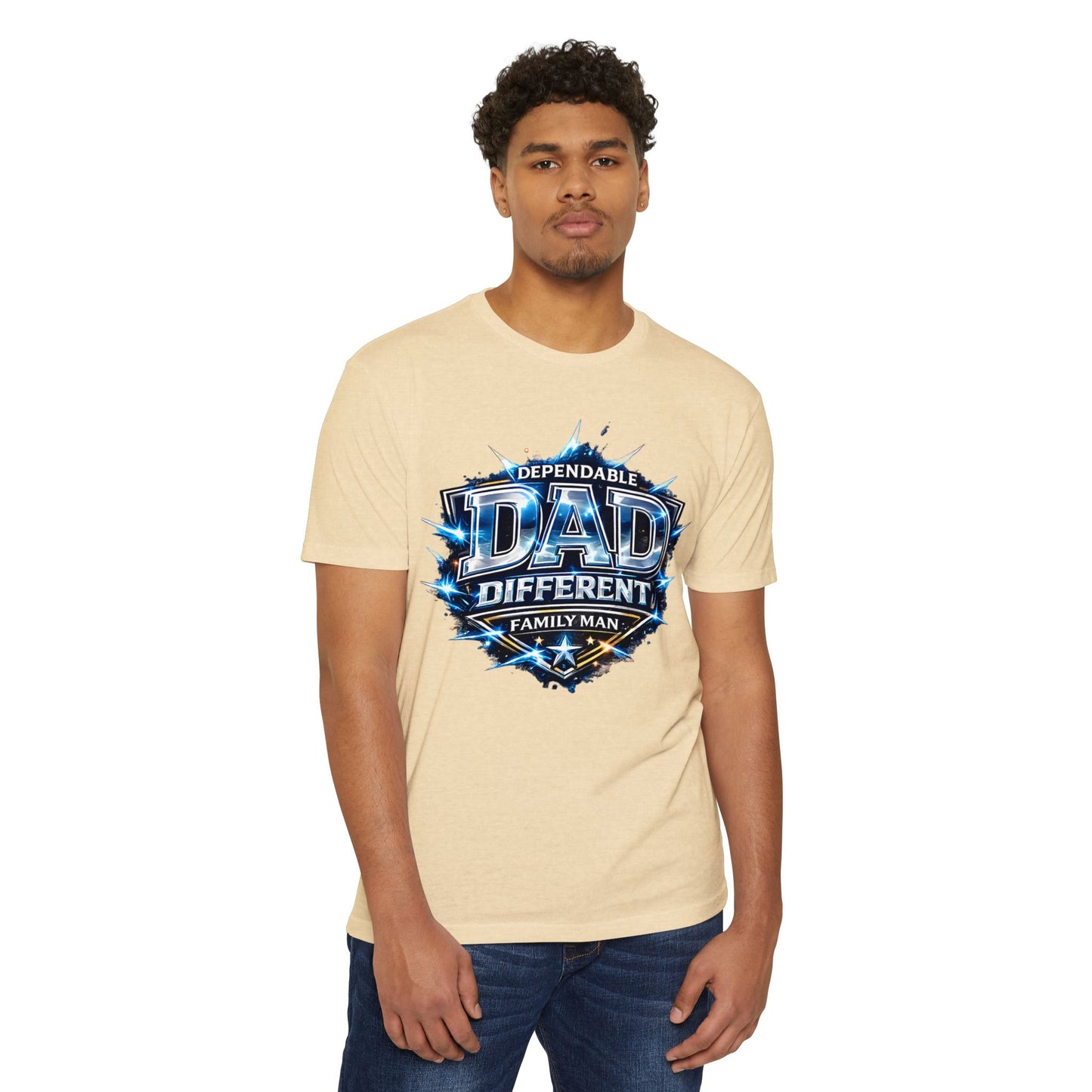 Dependable Dad Graphic T-Shirt — "Dependable Dad Different Family Man"