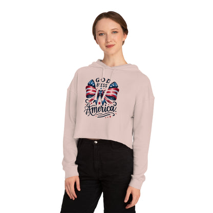 God Bless America Cropped Hoodie