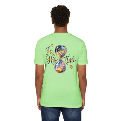 I'm His Time T-Shirt — Inspirational Christian Hourglass Design