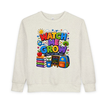 Toddler Sweatshirt — "Watch Me Grow" Back-to-School Kids Pullover