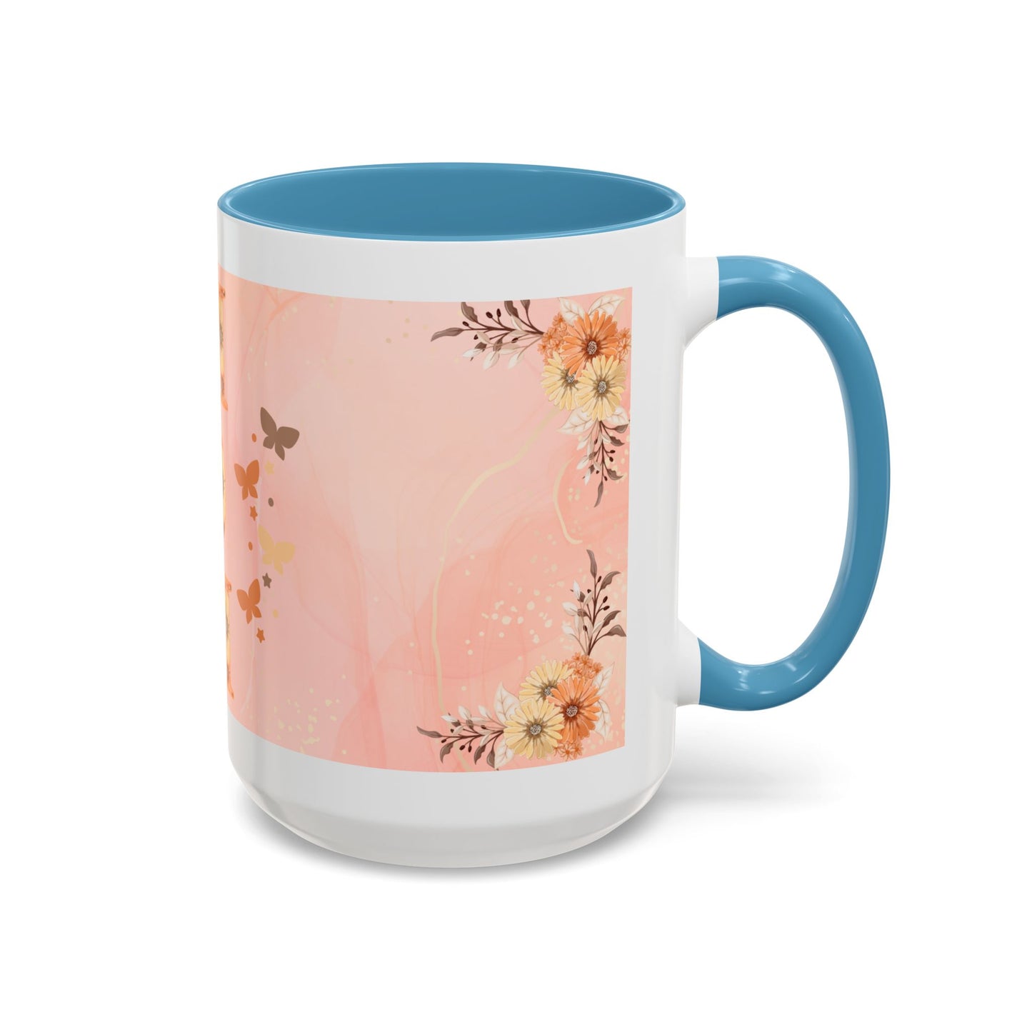 Mom Floral Accent Coffee Mug – Pink Butterfly Mother's Day Gift (11/15oz)