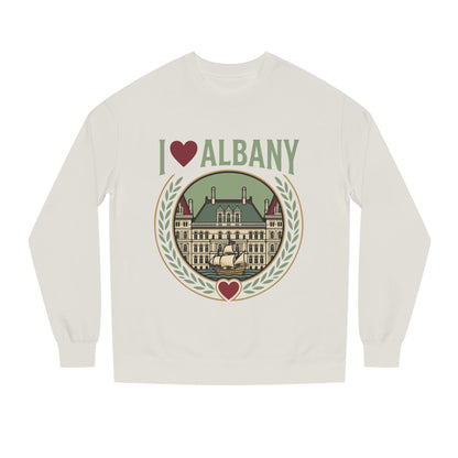 Albany Heart Crewneck Sweatshirt — I  Albany City Landmark Design