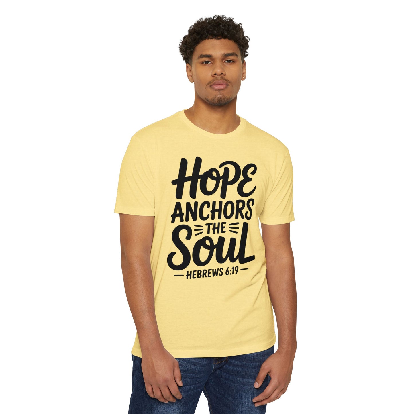 Hope Anchors the Soul T‑Shirt — Hebrews 6:19 Christian Faith Tee