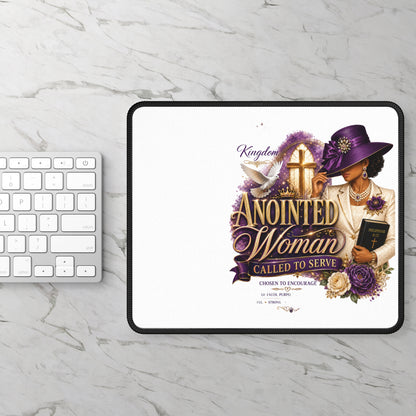 Anointed Woman Gaming Mouse Pad — "Called to Serve" Inspirational Christian Design