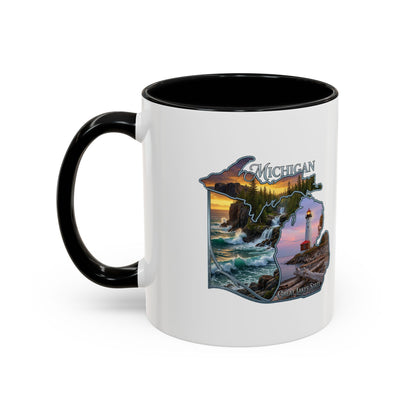 Michigan Lighthouse Coffee Mug — Scenic Great Lakes Accent Mug (11/15oz)