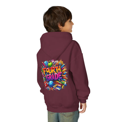 Fourth Grade Youth Hoodie — Colorful Back-to-School Kids Sweatshirt