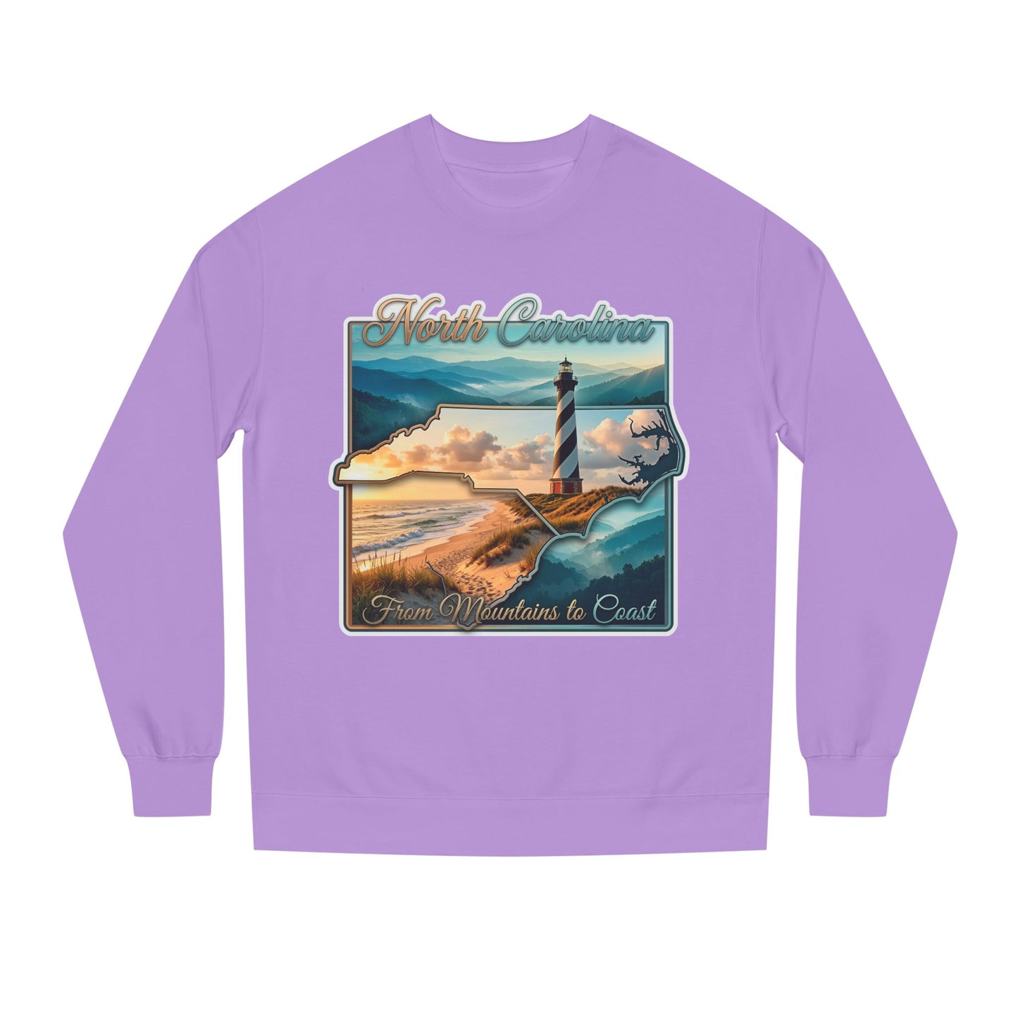 North Carolina Lighthouse Sweatshirt — From Mountains to Coast Scenic Crewneck