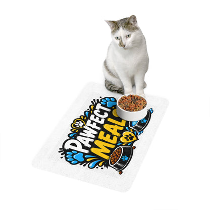 Pet Food Mat — "Pawfect Meals" Non-Slip Feeding Mat (12x18)