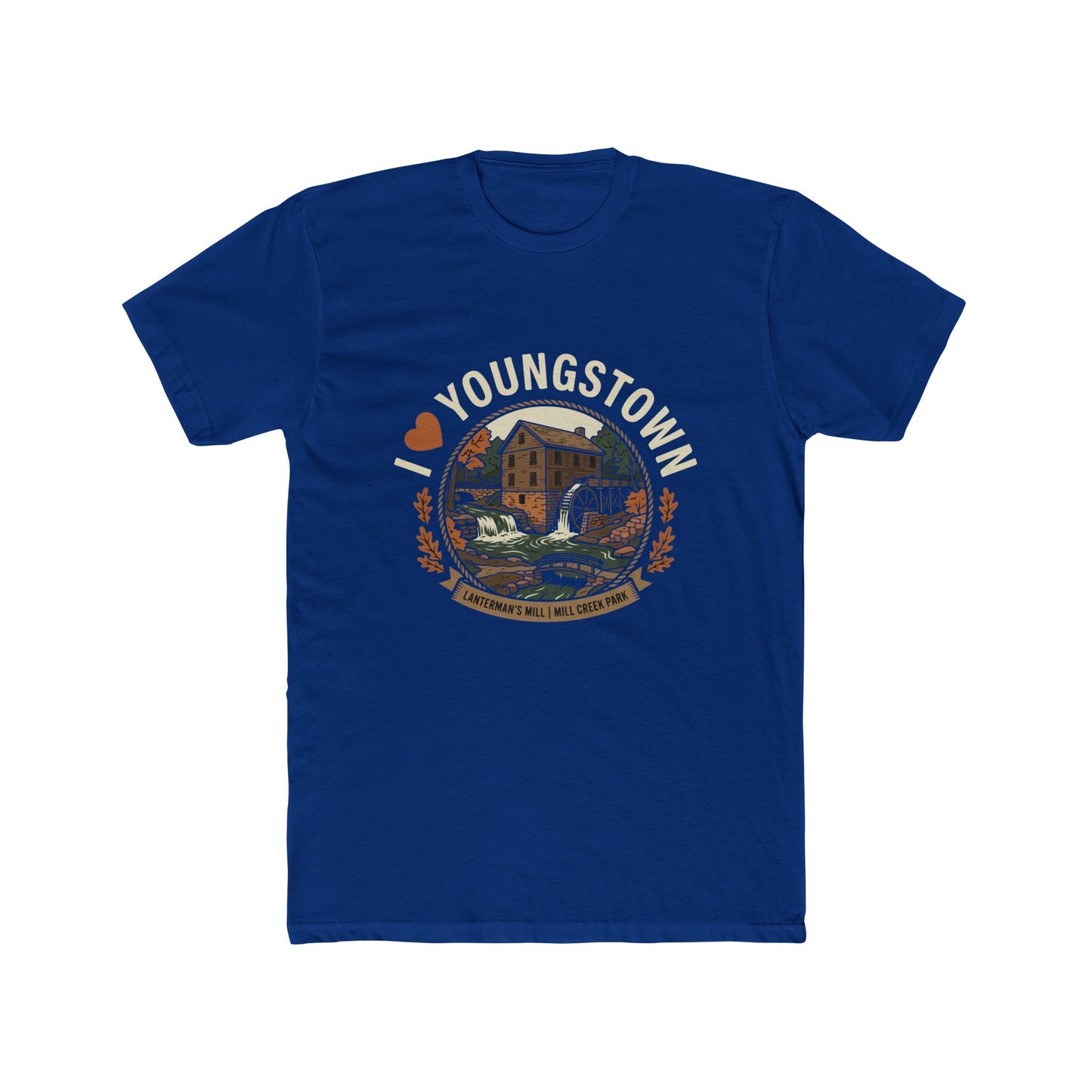 Youngstown Scenic Tee — Vintage Waterfall & Covered Bridge Graphic Shirt