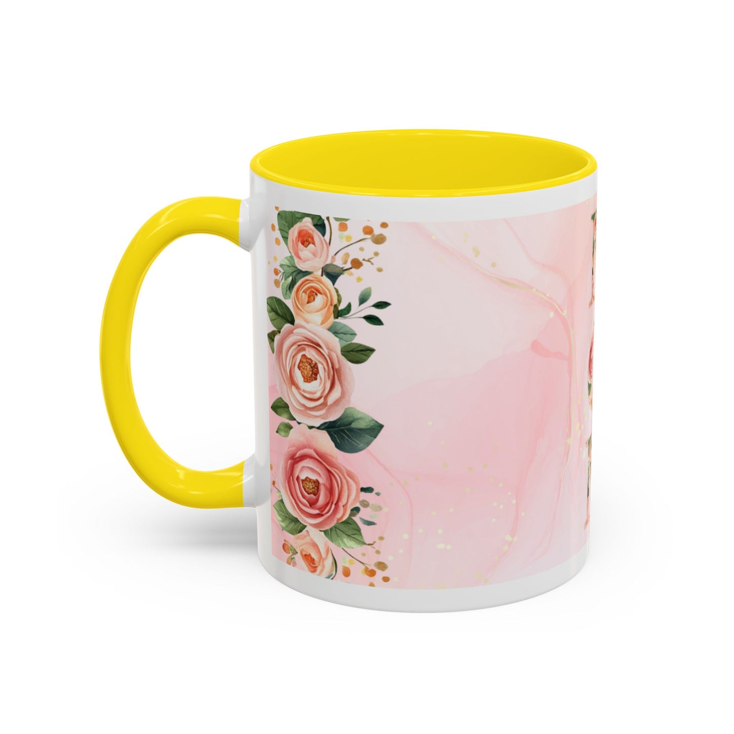 Mom Floral Accent Coffee Mug – Pink Mother's Day Gift (11/15oz)
