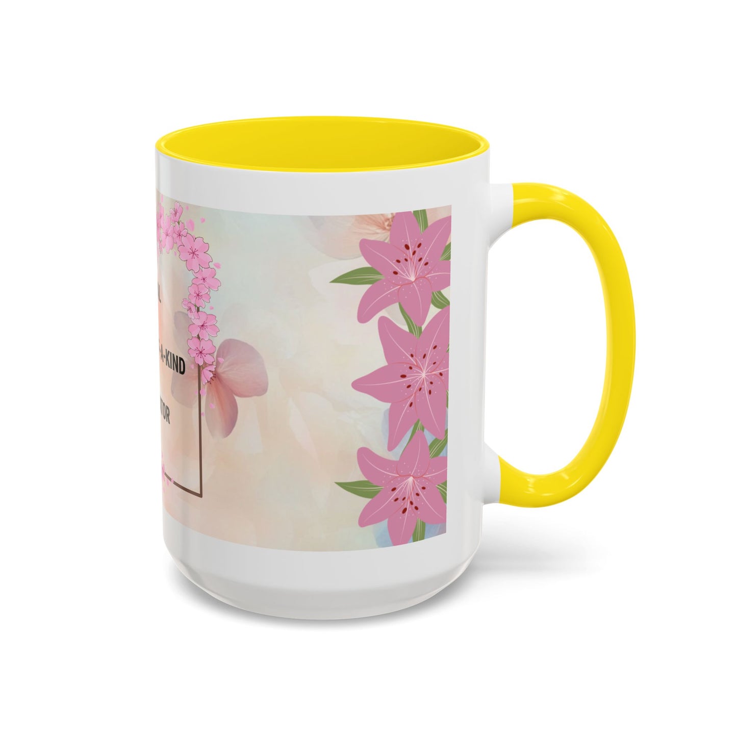 Mom Acronym Coffee Mug — "MOM: Magical • One-of-a-Kind • Motivator" Floral Accent