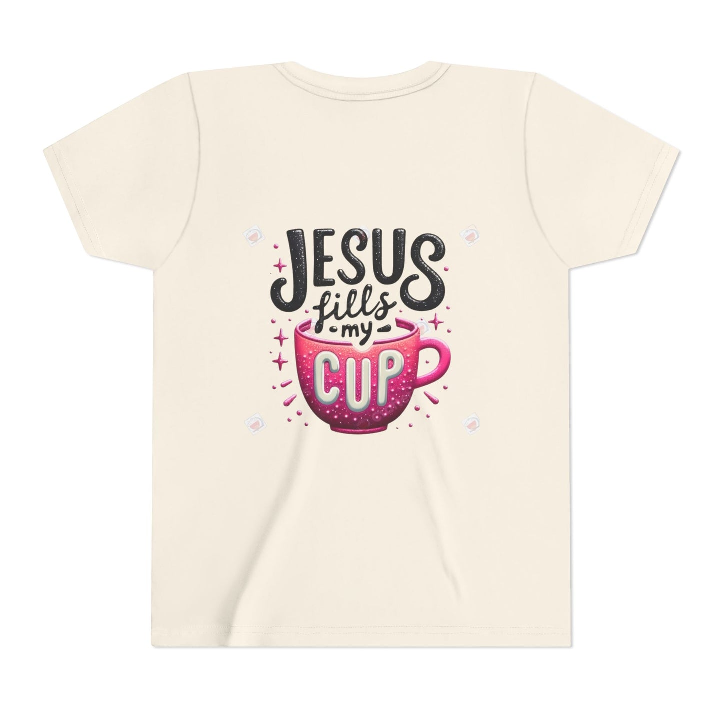 Jesus Fills My Cup Youth Tee — Christian Faith Kids Shirt