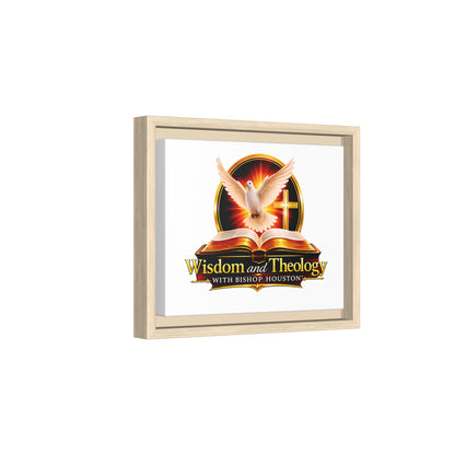 Framed Canvas Print — "Wisdom and Theology" Dove & Bible Wall Art