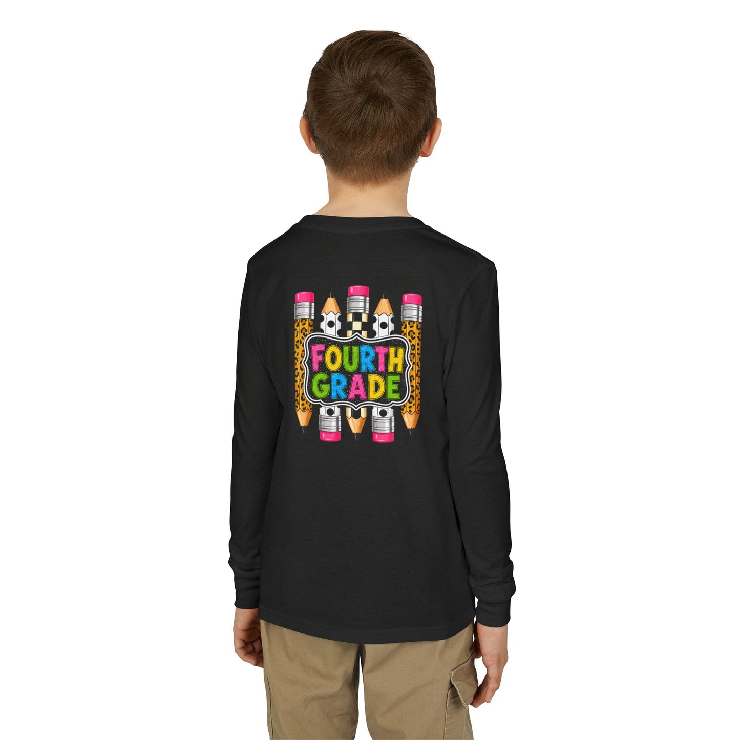 Fourth Grade Pencils Youth Long Sleeve Tee