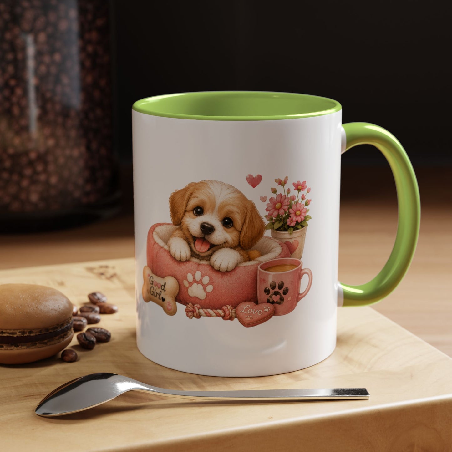 Cute Puppy Coffee Mug — Adorable 'Good Girl' Dog Design, Accent 11/15oz