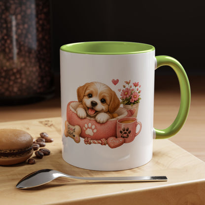 Cute Puppy Coffee Mug — Adorable 'Good Girl' Dog Design, Accent 11/15oz
