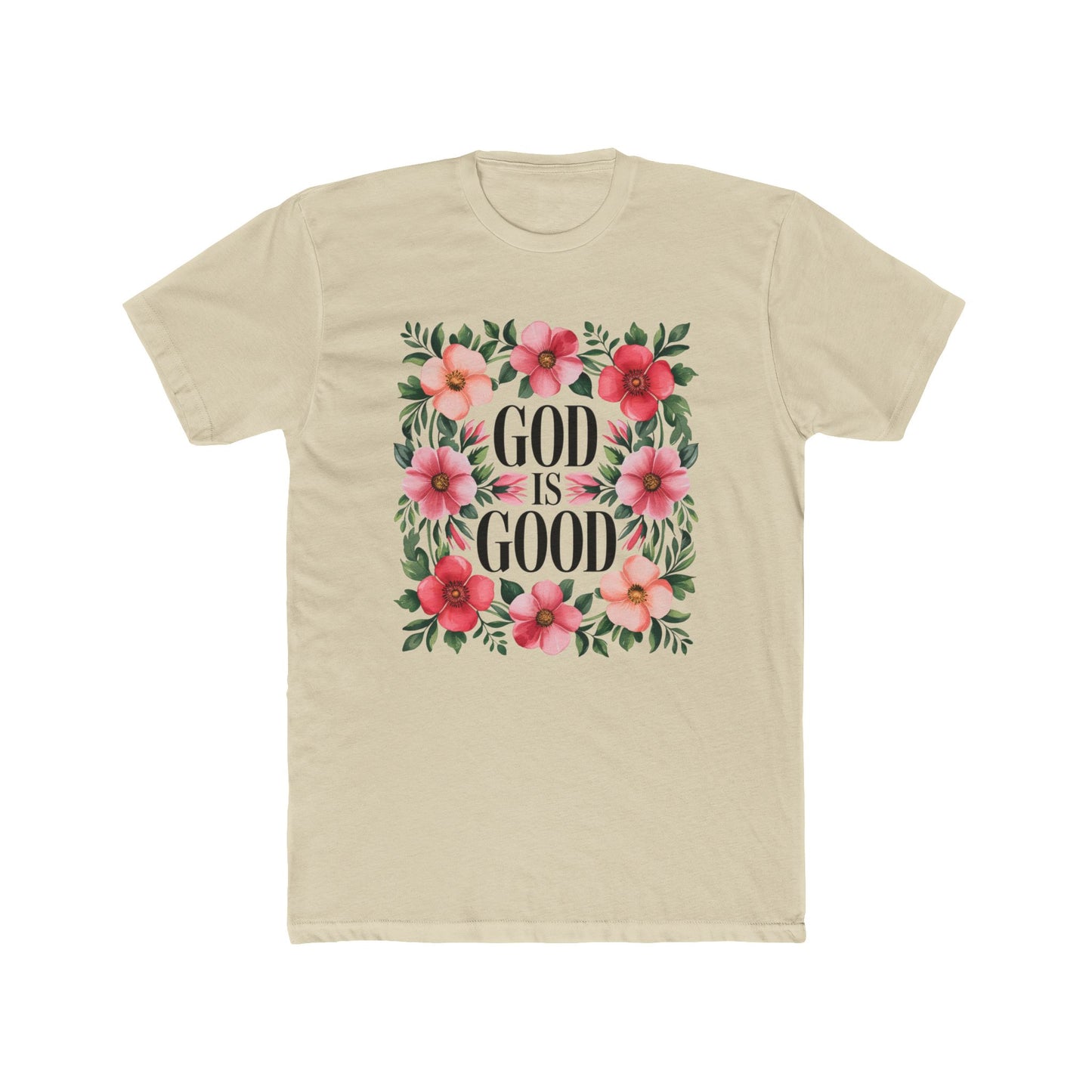 God Is Good Floral T-Shirt — Christian Faith Tee