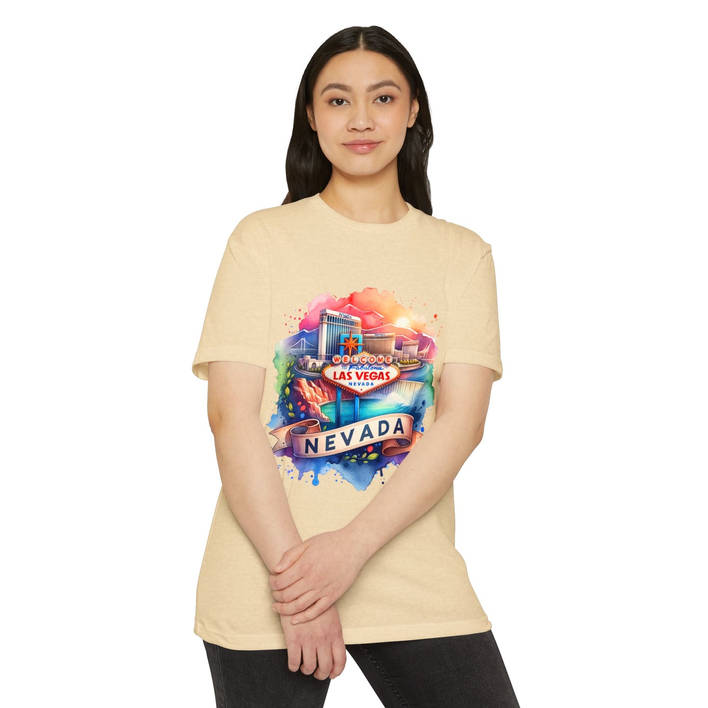 Las Vegas Nevada Watercolor T-Shirt