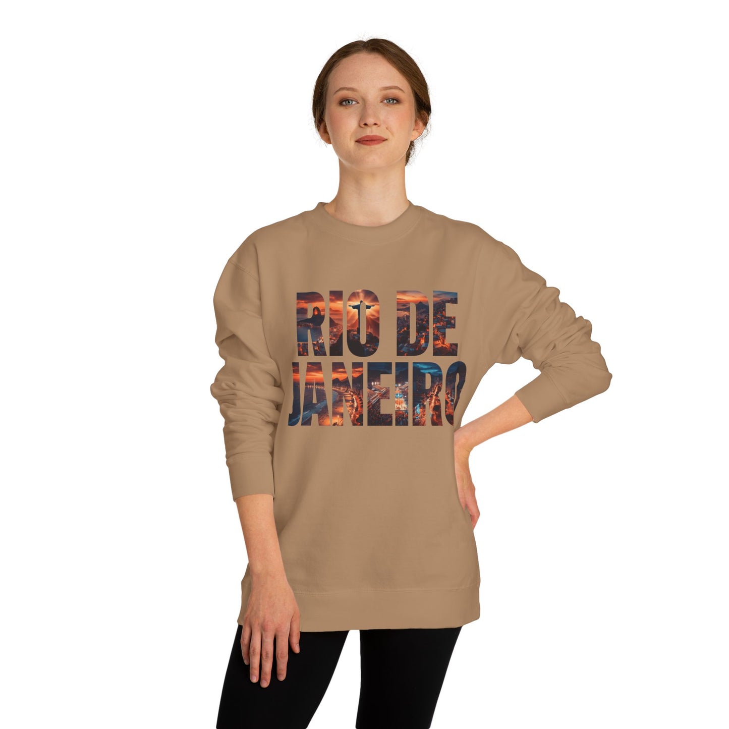 Rio de Janeiro Graphic Sweatshirt — Sunset Typography Travel Crewneck