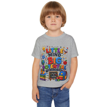 Toddler T‑Shirt — "Little Mind Big Potential" Back‑to‑School Graphic Tee