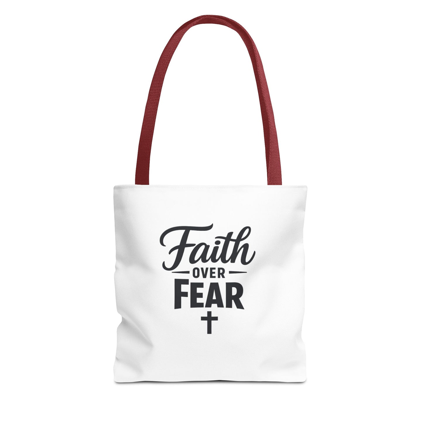 Faith Over Fear Tote Bag — Inspirational Christian Canvas Tote