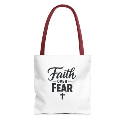 Faith Over Fear Tote Bag — Inspirational Christian Canvas Tote