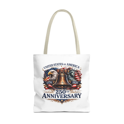 Anniversary Tote Bag — "United States of America 250th Anniversary" Liberty Bell Design