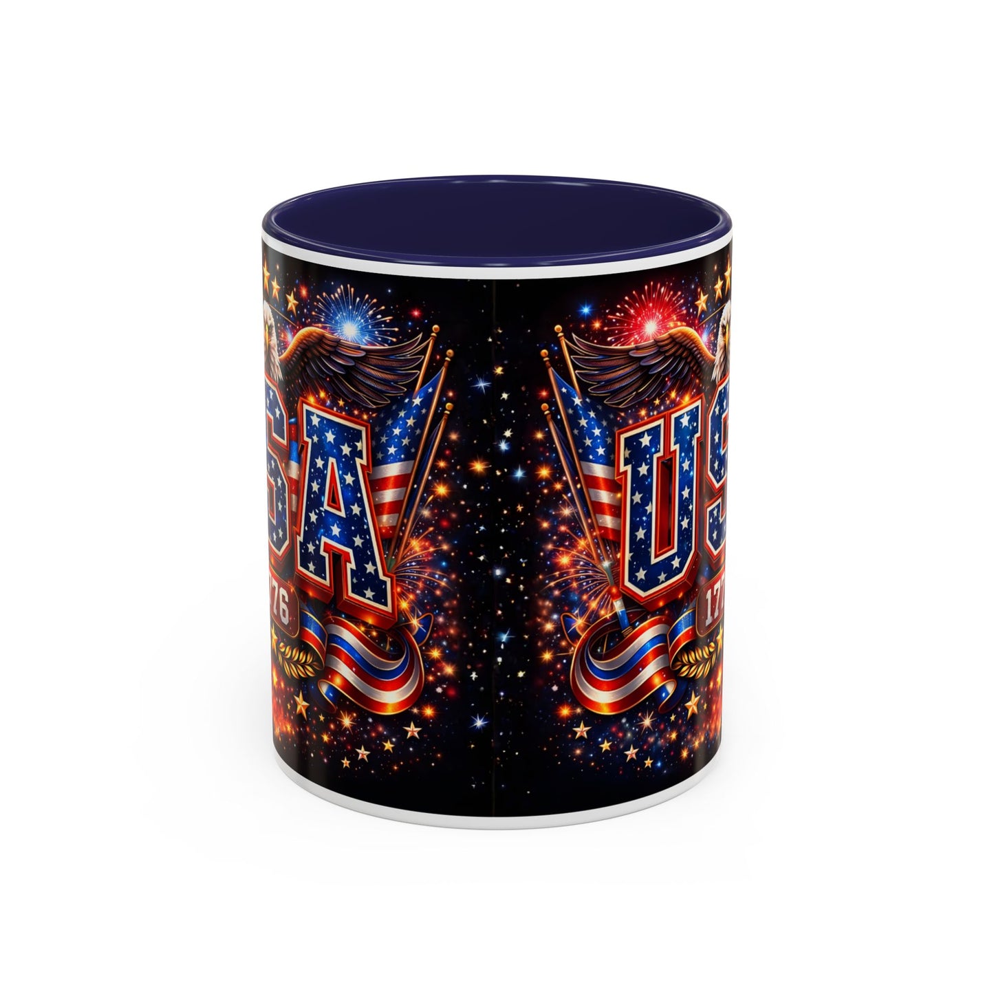 USA Eagle Coffee Mug – Patriotic 1776 Accent Mug (11/15oz)