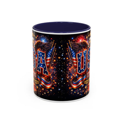 USA Eagle Coffee Mug – Patriotic 1776 Accent Mug (11/15oz)