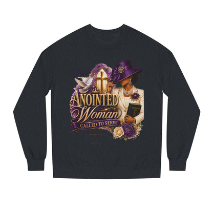 Anointed Woman Crewneck Sweatshirt — Called to Serve Gospel Graphic