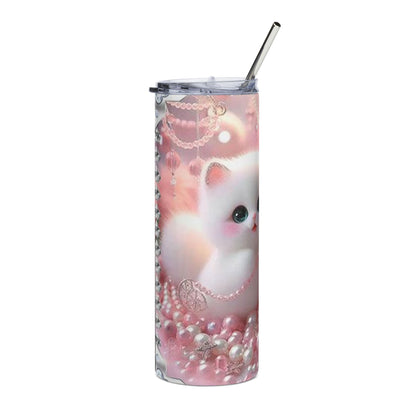Pink Pearl Kitty 20oz Stainless Tumbler