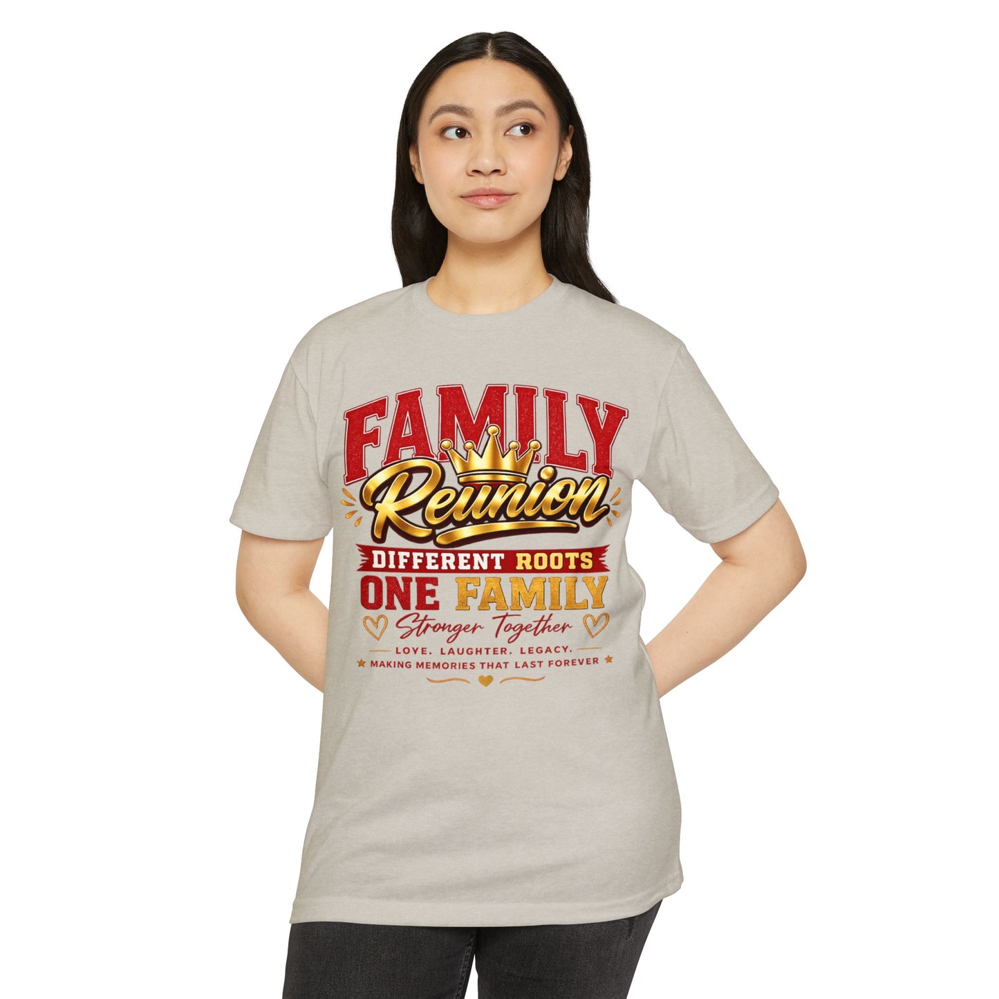 Family Reunion T-Shirt — "Different Roots, One Family" Matching Tee
