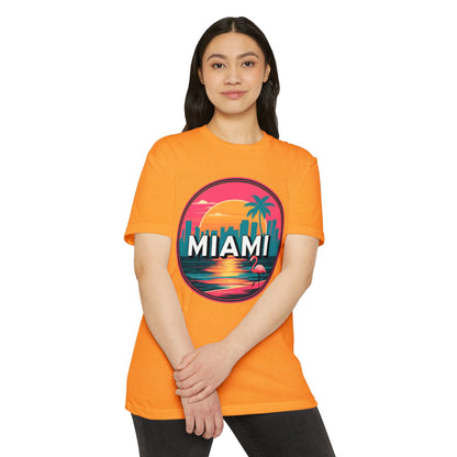 Miami Sunset T-Shirt — Retro Palm Beach Vacation Tee