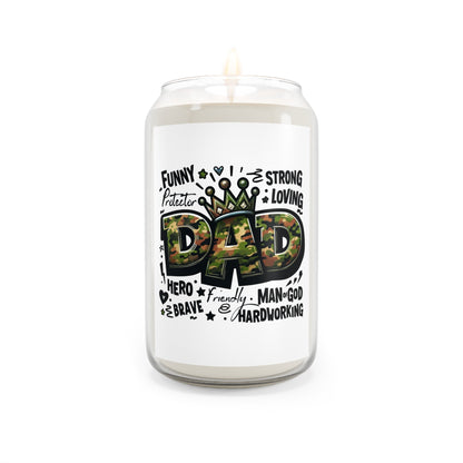 Dad Tribute Soy Candle — 13.75oz Scented Jar (Funny, Strong, Loving)