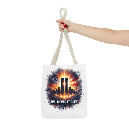 9/11 Never Forget Memorial Tote Bag — Twin Towers Tribute Tote