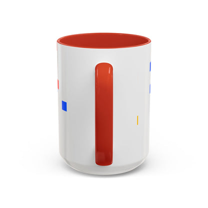 Autism Acceptance Accent Coffee Mug – Colorful Puzzle Square Design (11/15 oz)