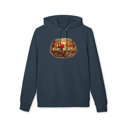 Fort Worth Retro Logo Hoodie — I  Fort Worth City Sweatshirt