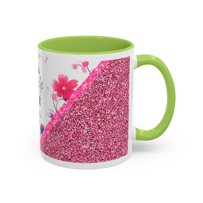 Mom Forever Coffee Mug — "Where Love Always Shines and Truly Never Ends" Floral Accent