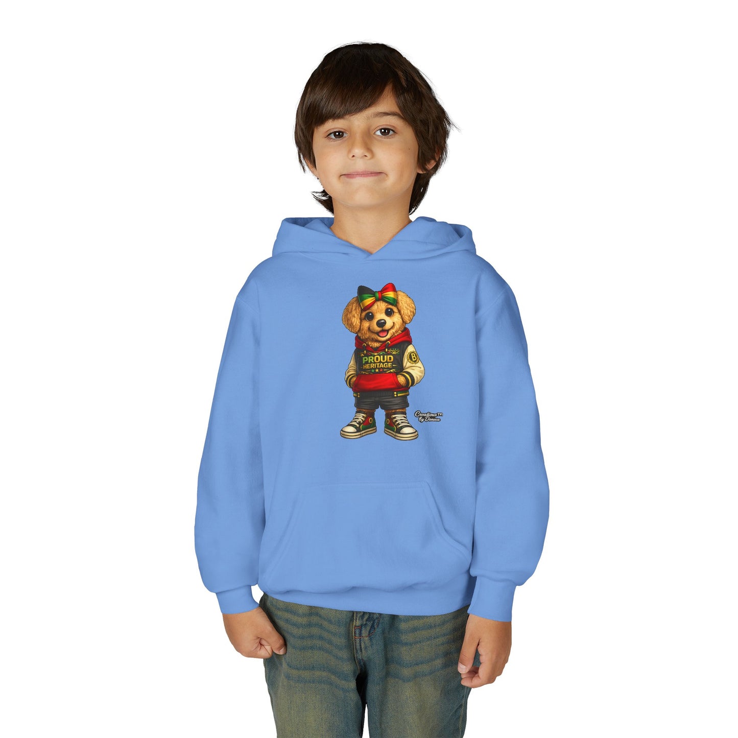 Youth Hoodie — 'Proud Heritage' Teddy Bear Streetwear Kids Pullover