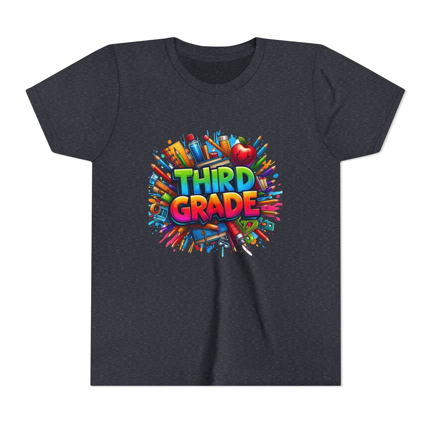 Third Grade Kids' T-Shirt – Colorful School Supplies Back-to-School Tee