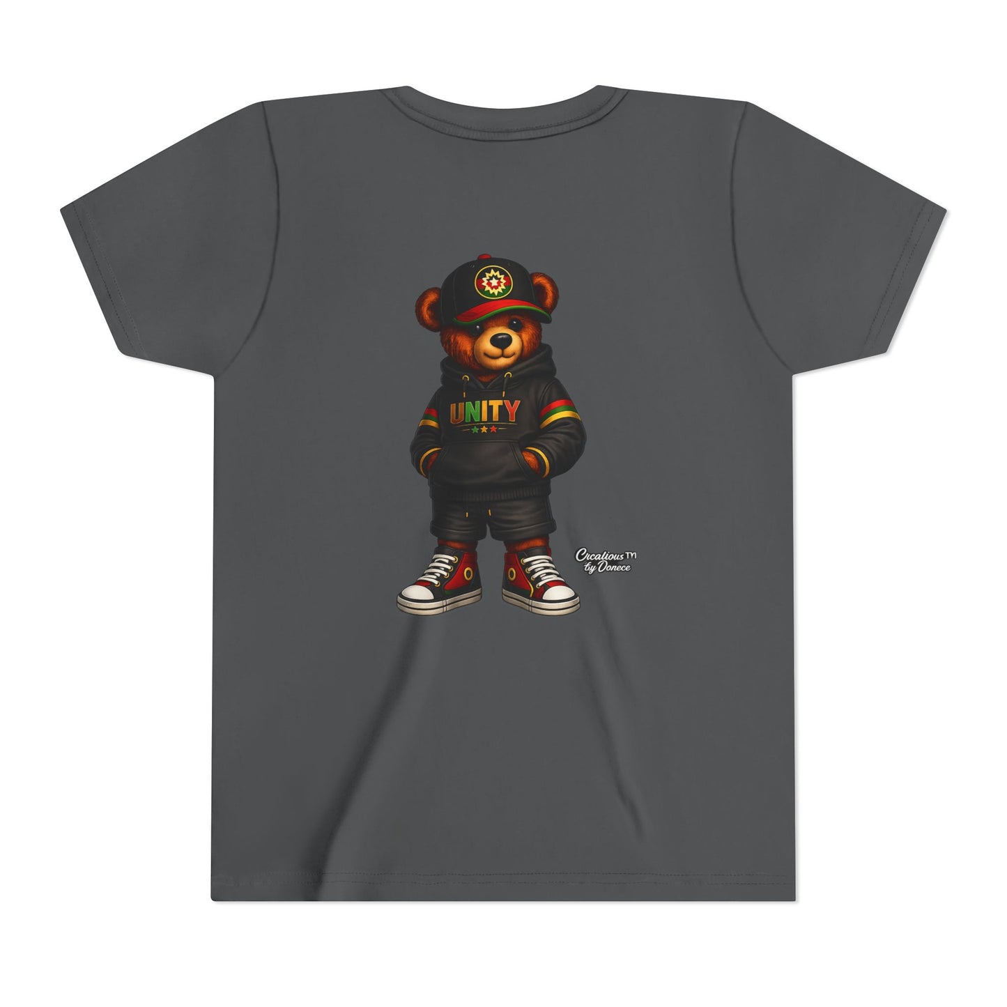 Youth T‑Shirt — Cool Bear Graphic Tee with 'UNITY' Hoodie Design