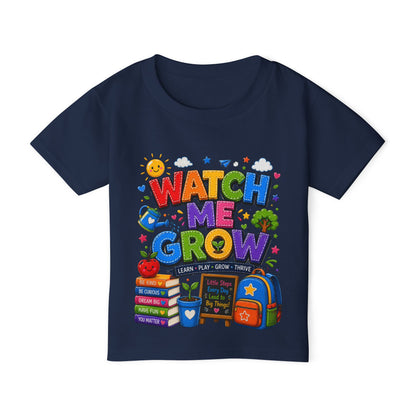 Toddler T-Shirt — "Watch Me Grow" Back-to-School Graphic Tee