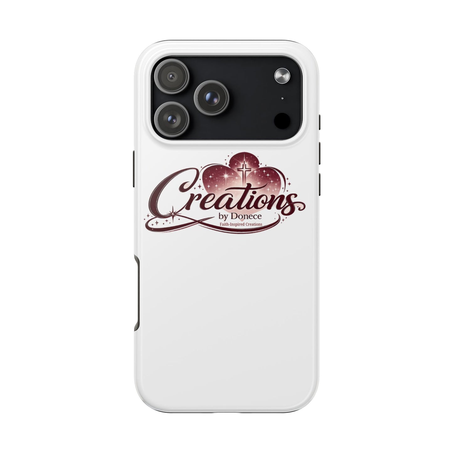 Tough Phone Case — "Creations by Donece" Logo Protective Phone Cover