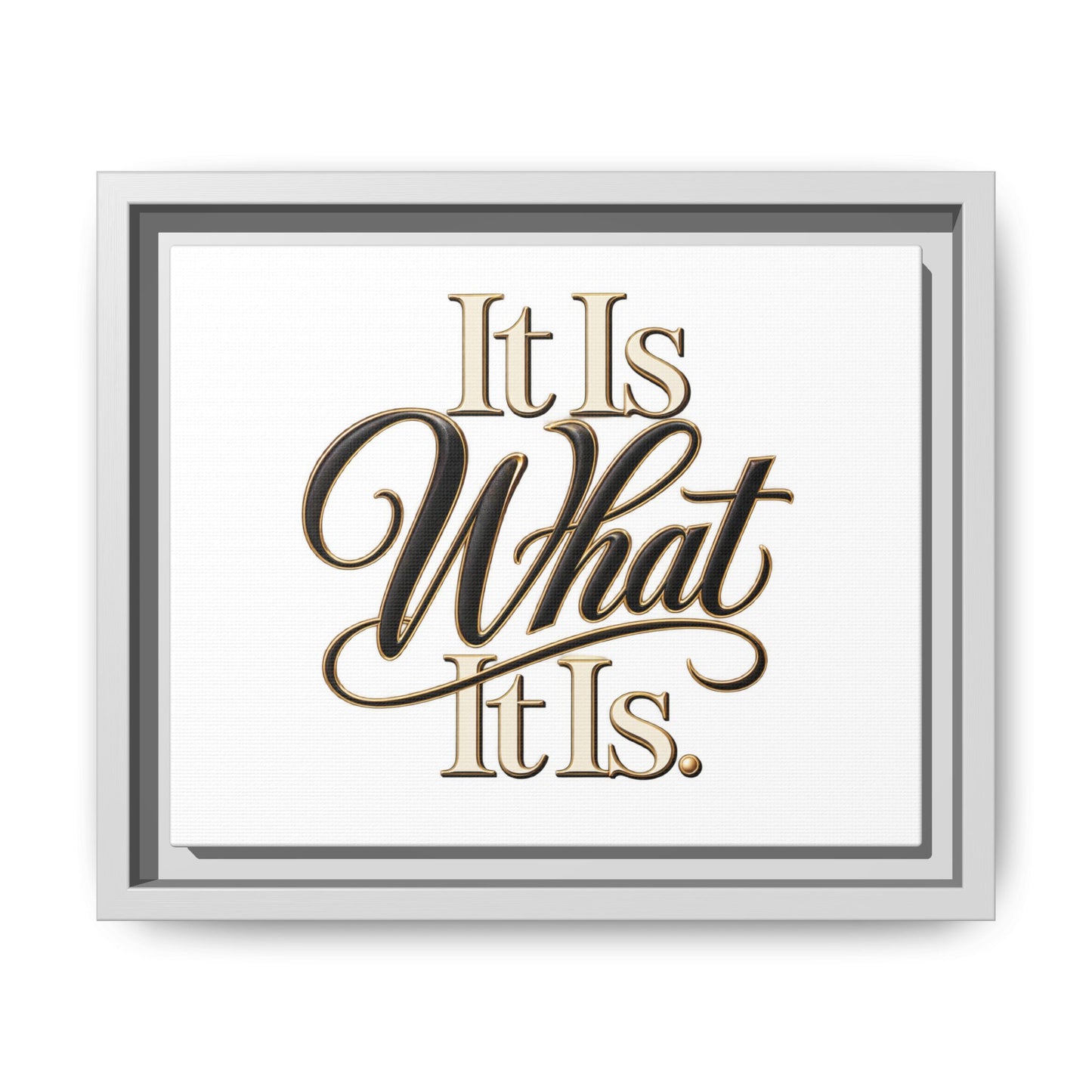 It Is What It Is Framed Canvas Wall Art