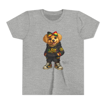 Youth Tee — Rasta Teddy "Black Excellence" Graphic Shirt