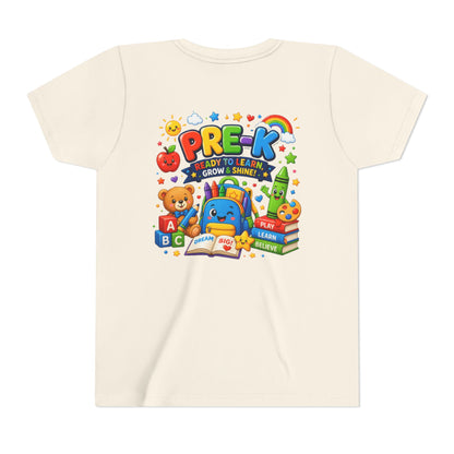 Pre-K Ready To Learn Kids T-Shirt — Colorful Preschool Back-to-School Tee