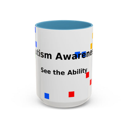 Autism Awareness Accent Mug - "See the Ability" Coffee Cup