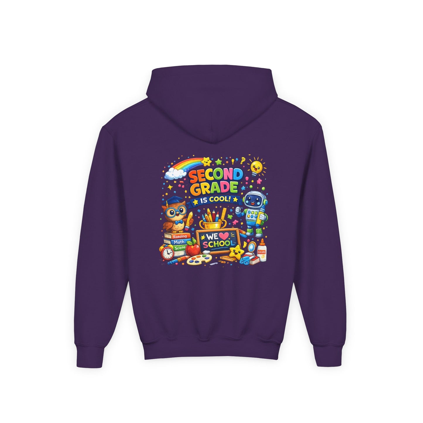 Second Grade Hoodie — 'Second Grade Is Cool' Kids Back-to-School Sweatshirt