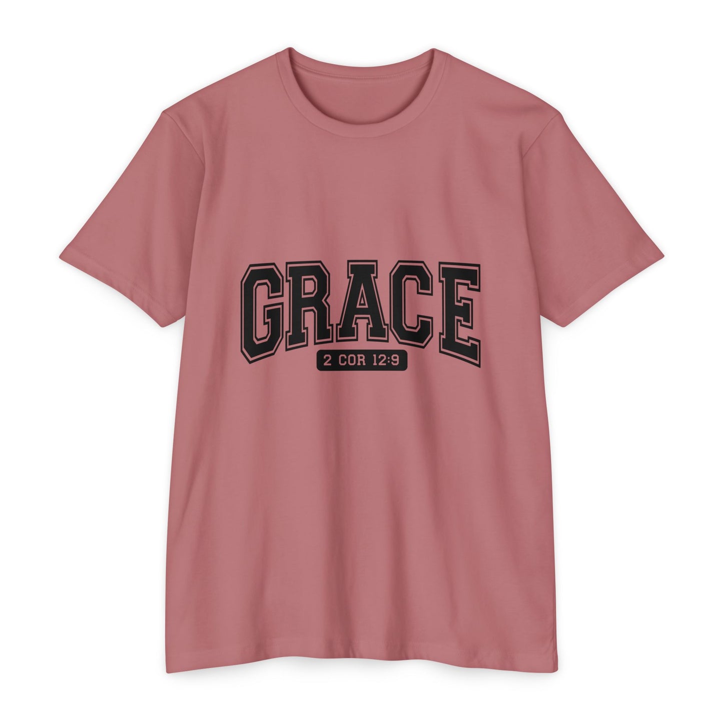 Grace T-Shirt — Faith Graphic Tee ("GRACE" with 2 Cor 12:9)
