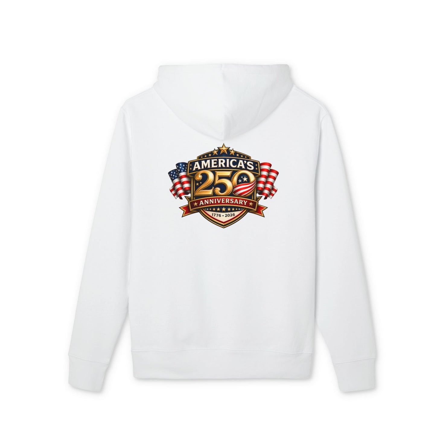 25th Anniversary America Logo Hoodie - Patriotic American Flag Crewneck